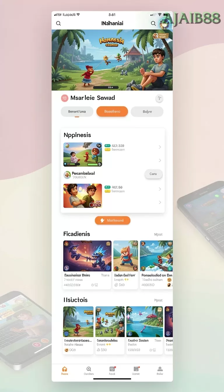 Cuplikan layar JEPANG77 — menu navigasi
