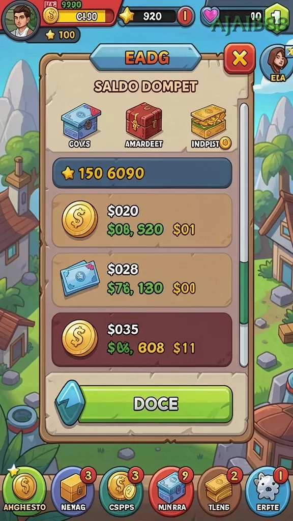 Cuplikan layar CLBKTOTO — menu navigasi